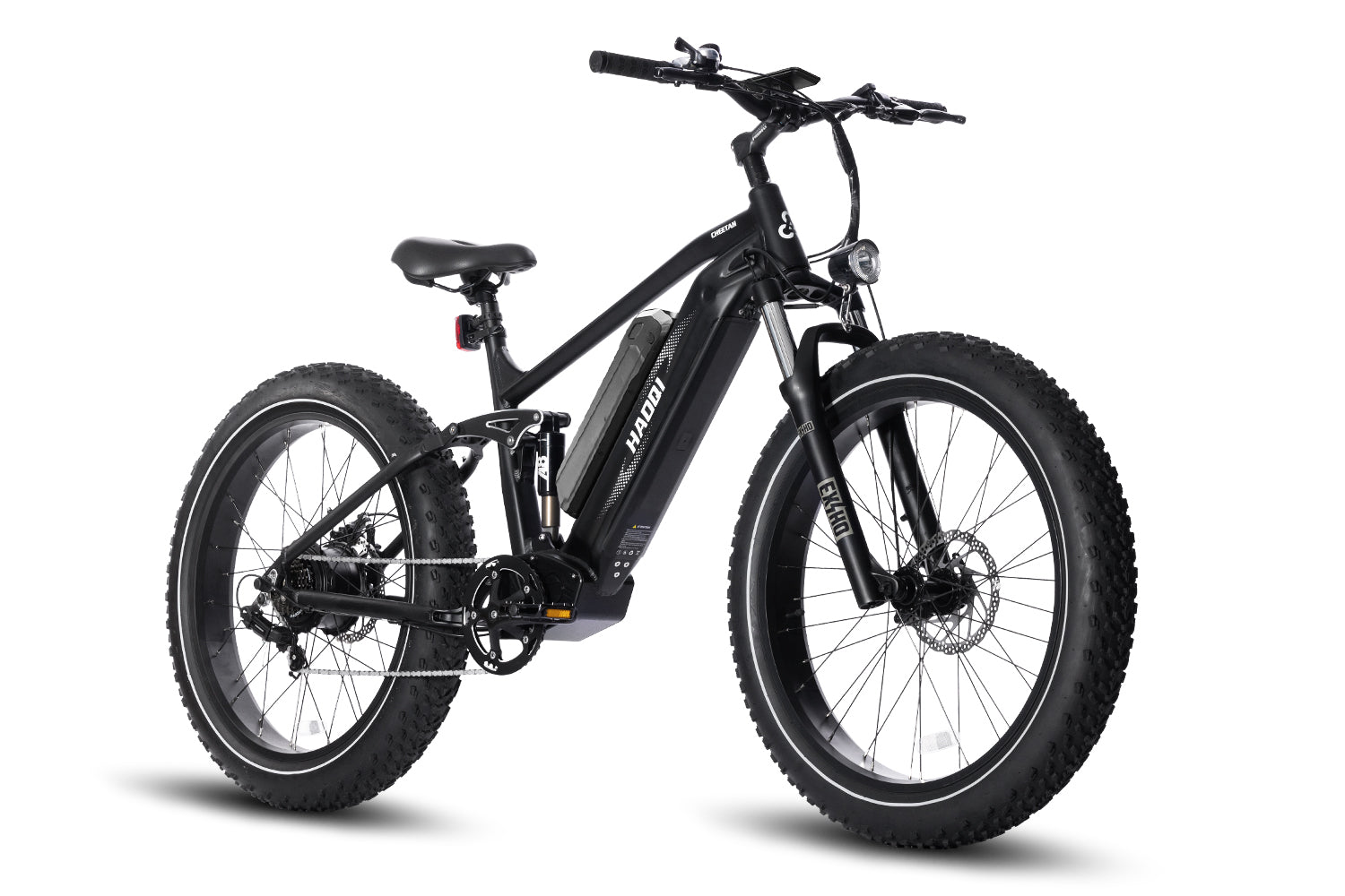 HAOQI Black Cheetah Full Suspension Electric Bike - Dual Battery Version Available [electric bike] [HAOQI ebike]