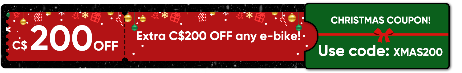 HAOQI EBIKE CHRISTMAS SALE COUPON CODE