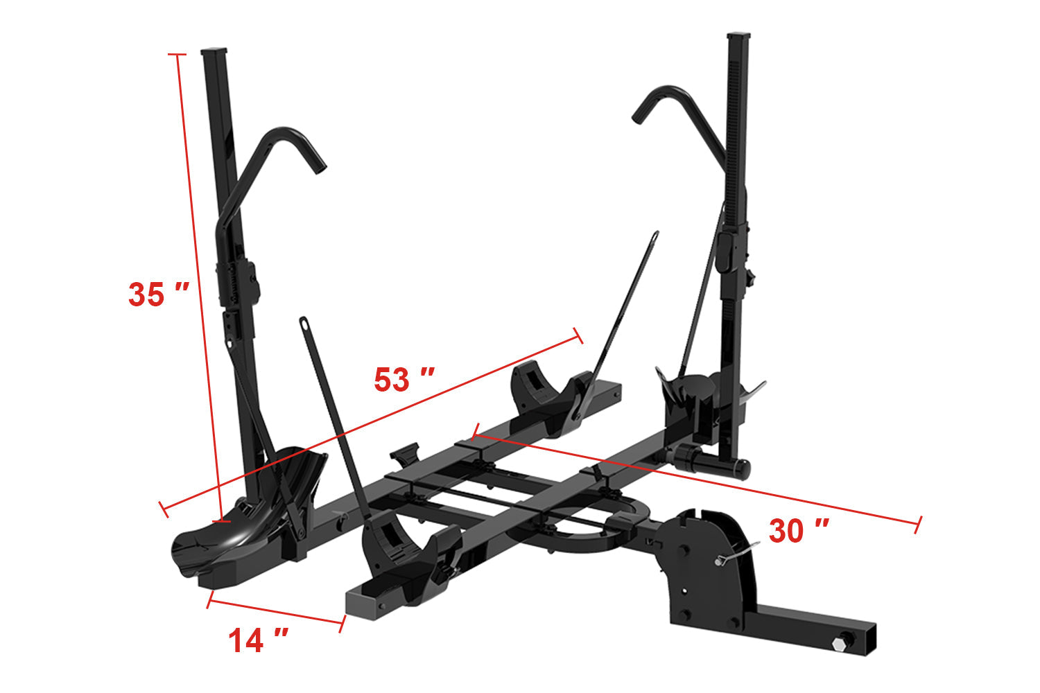 HAOQI E-bike Foldable Hitch Rack